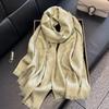 Summer Silk Scarf Female Imitation Silk Printing Long Scarf Thin Shawl With Decorative Leopard Print Tencel Cotton Beach Towel
