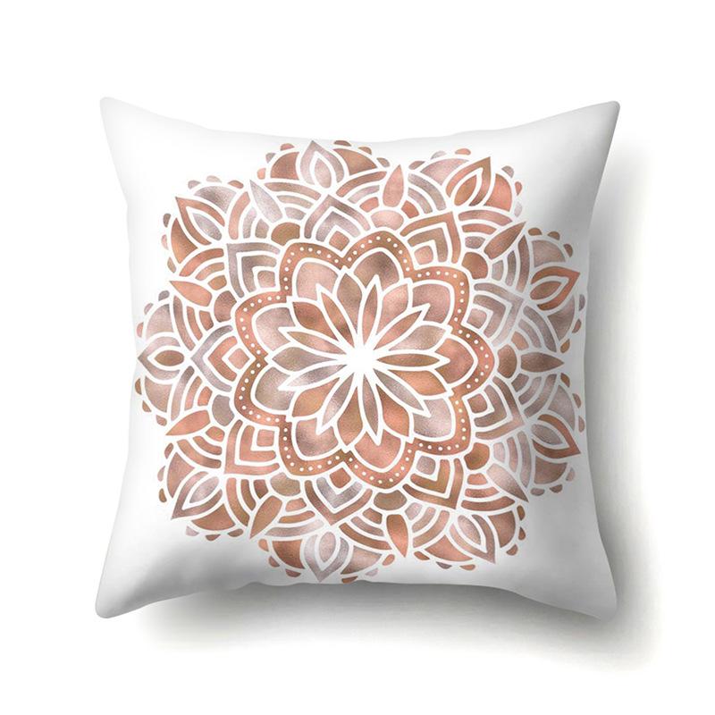 Polyester Pillow Case Automobile Decoration Home Printed Pillow Case Waist Cushion Cover Car Cushion Head Cushion Cover