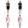 Elderly Special Needs Romper Floral Print Short Sleeve Back Zipper Crotch Zipper Anti-strip Adaptive Jumpsuit for Women Loungewear
