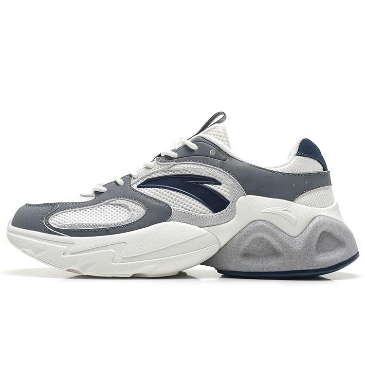 Anta Slip Resistant, Abrasion Resistant, Rebound Low Top Sports Casual Shoes Men's White Gray 112328892-2