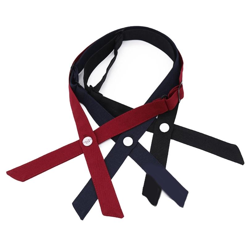 Adjustable Criss-Cross Bowtie Preepy Look School Uniform All-match Solid Color