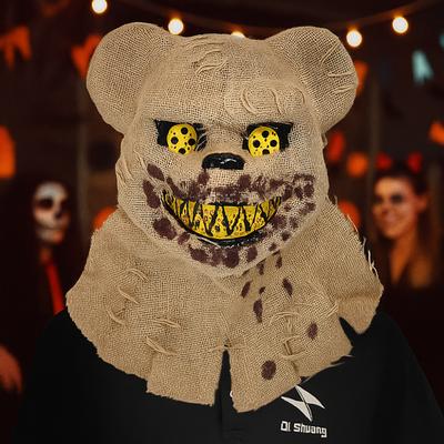 Sackcloth Demon Bloody Rabbit Bear Mask Ghost Festival Cosplay Halloween Mask Funny Realistic Sackcloth Bear Headgear