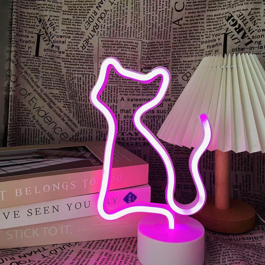 Romantic Neon LED Decorative Desktop Lights - Ins Style