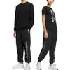 Adidas Striped Letter Print Casual Pants Unisex Bottoms Black IA9422