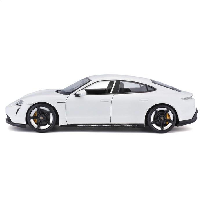 [Bburago] 1/24 Porsche Taycan Turbo S White / Diecast Car, Finished Model 18-21098 WT