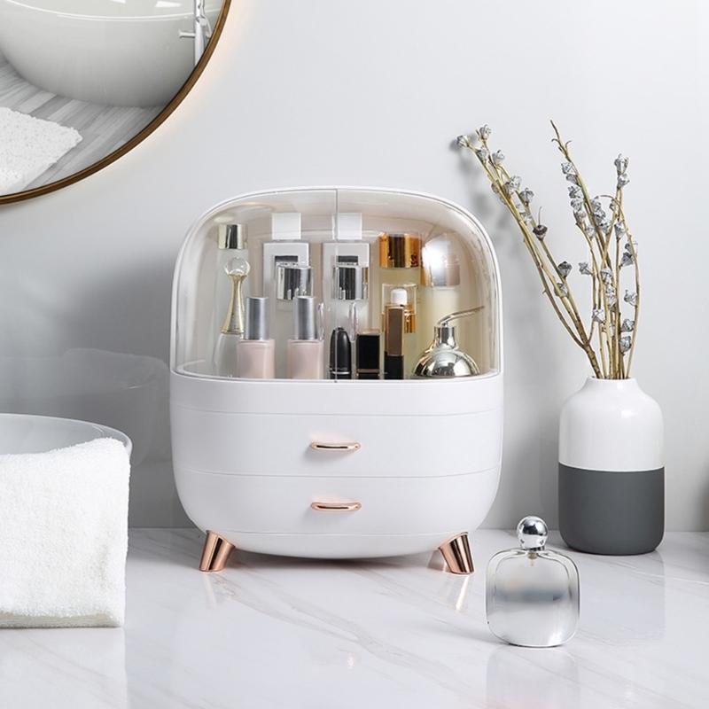 Scatola portaoggetti cosmetici con cassetti Organizer per trucco in plastica per camera da letto o bagno Strumento efficiente per la gestione dello spazio