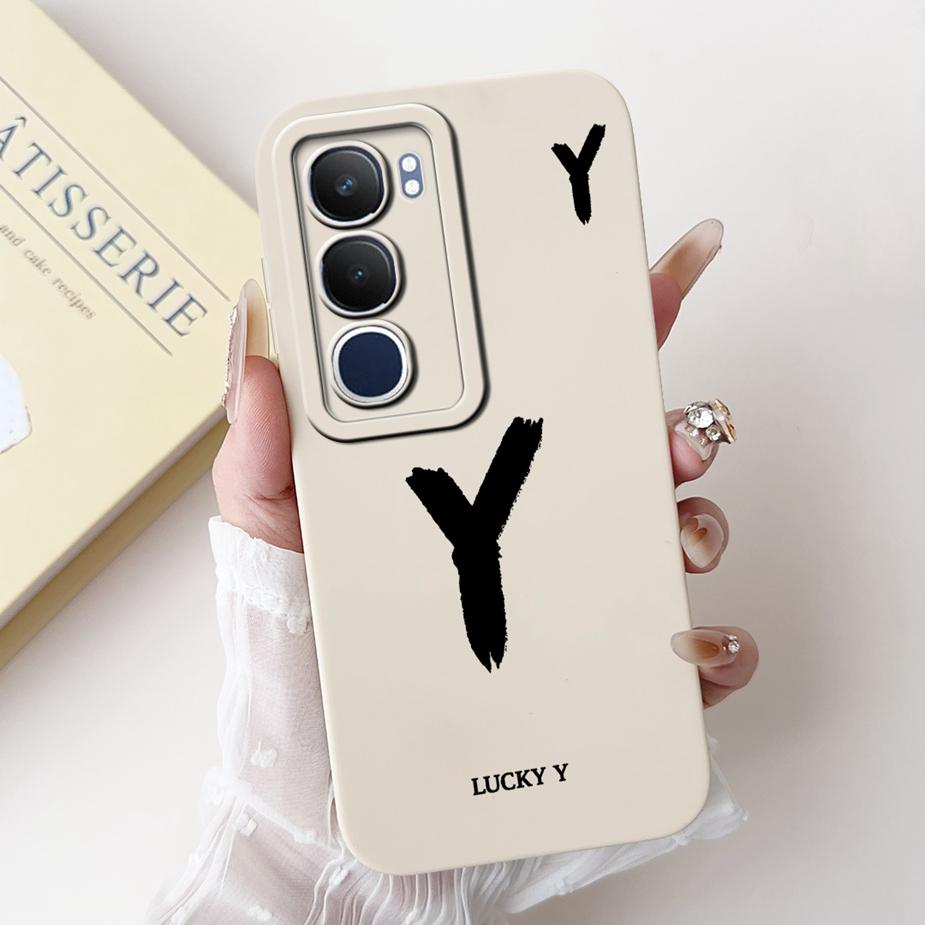 Für Vivo Y19s 4G Hülle V2419 Luxuriöse Glücksbuchstaben Cover Stoßfeste Weiche TPU Handyhülle Für Vivo Y19s Y 19 s VivoY19s Fundas Coque