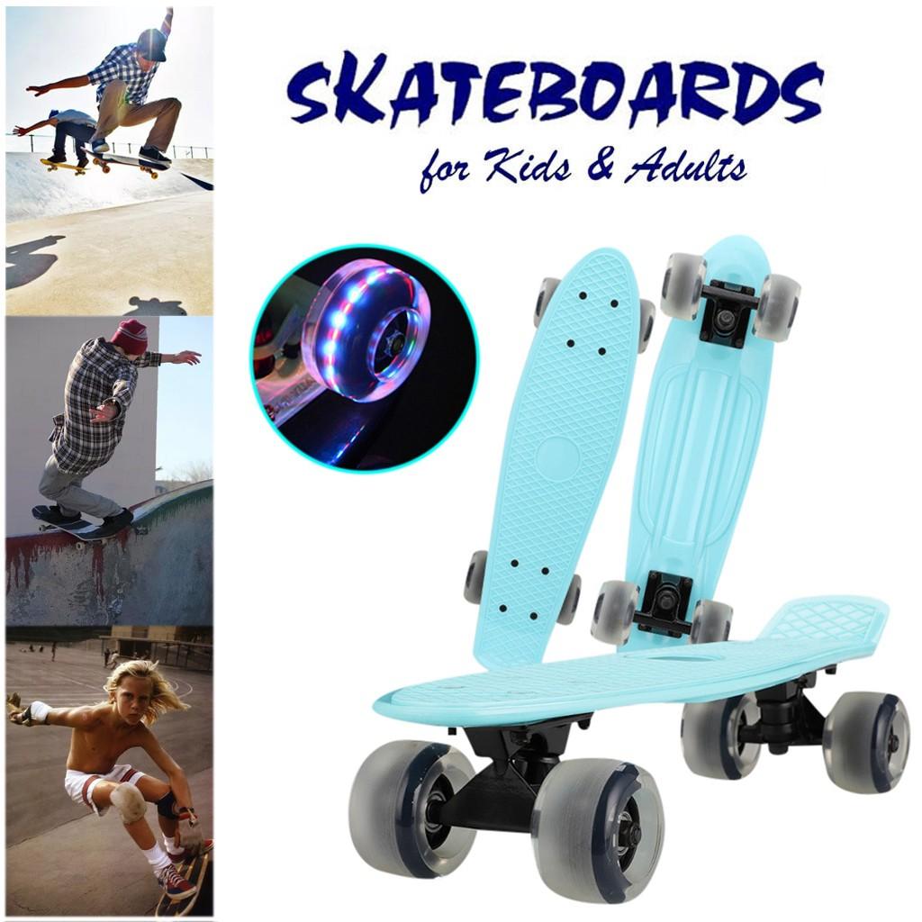 

Скейтборд Flash Single Warp для детей, взрослых, подростков, начинающих или синий