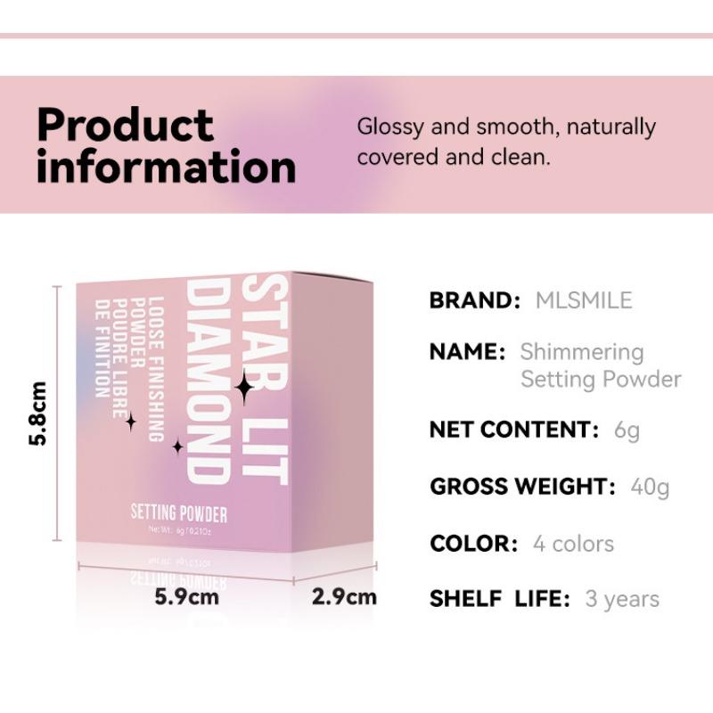 Perleťový sypký pudr, lehký matný medový pudr, rozjasňující tělový pudr, voděodolný, odolný proti potu a fixační pudr s kontrolou mastnoty