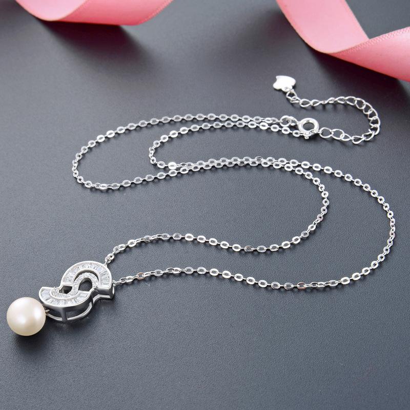 Lindon 925 Sterling Silver Classic Women Necklace Pendant Zircon Fashion Gift