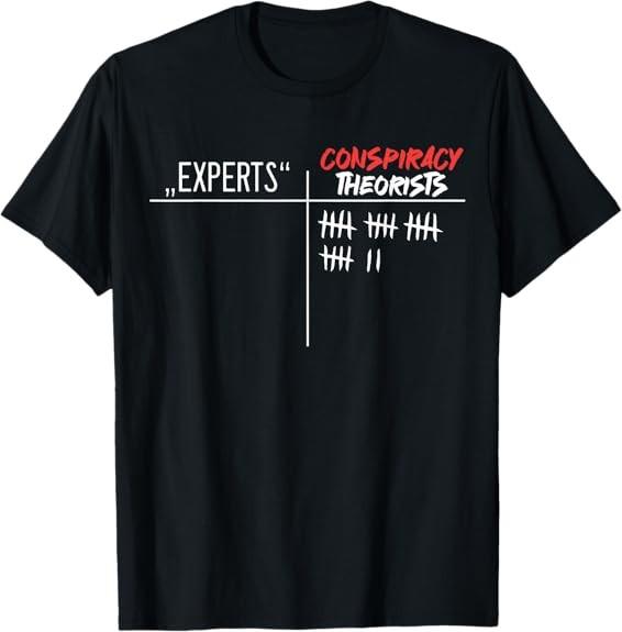 NEW LIMITED Conspiracy Theorist vs. Experts Conspiracy Theory Best T-Shirt S-3XL XXXXL