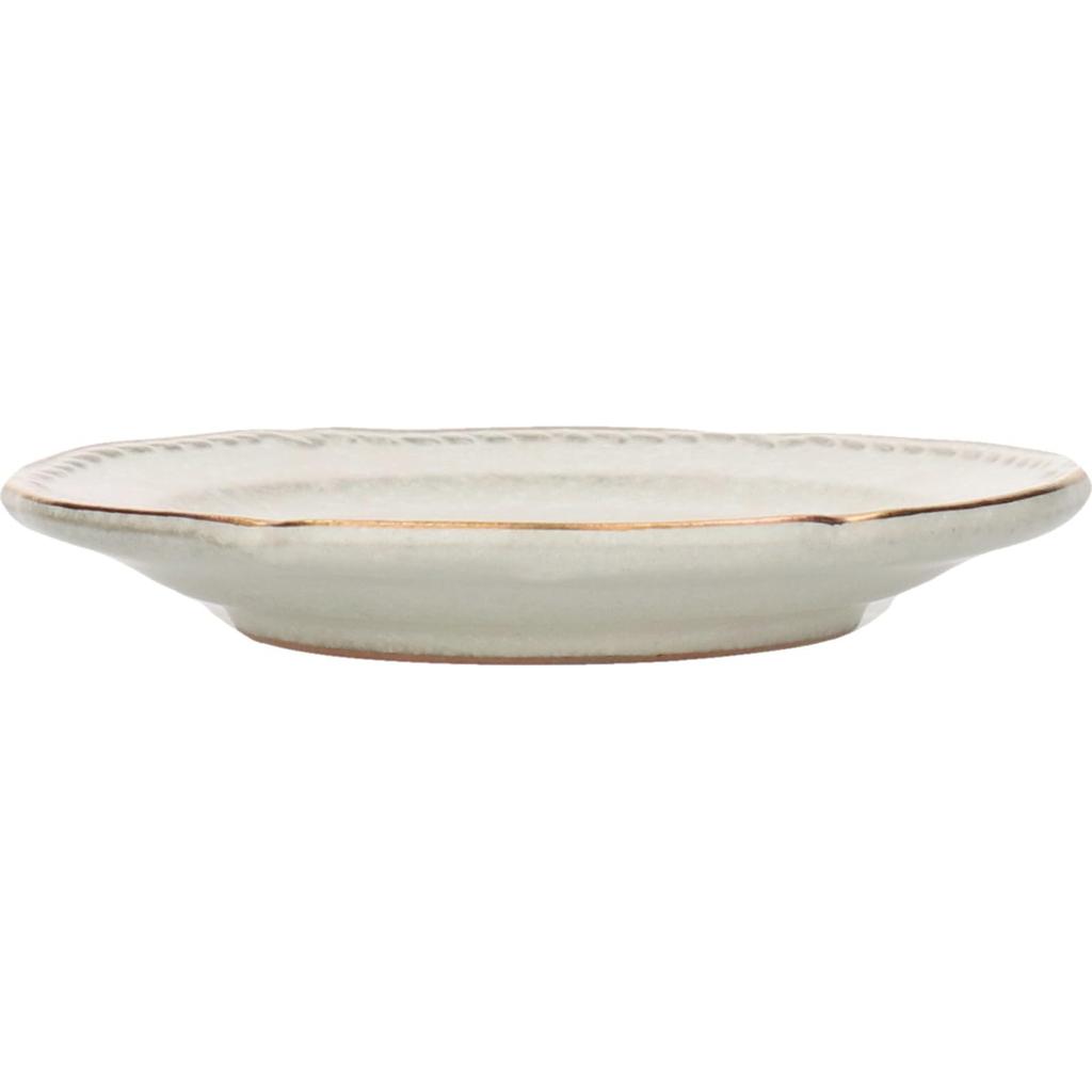 Aito Seisakusho [Stitch Sitch] Plate Small Plate Approx. 12cm Ivory White Mino Ware Made In Japan 111133