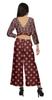 Moomaya Womena    S Crop Top Palazzo Set Printed 2 Piece Outfit Dress Ethnic