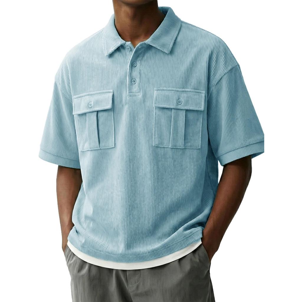 Men's Casual  Lightweight Breathable Short-Sleeve Top