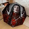 1pc Heart Crown Lady Gaga Automatic Folding Umbrella, Portable Collapsible Design, Casual Outdoor Accessory L1202036
