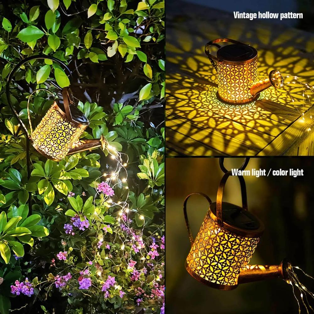 Solar Watering Can Light Yard Decorations Outdoor Garden Decor Lights Outside Garden Flower Bed Decor Light for Moms Birthday