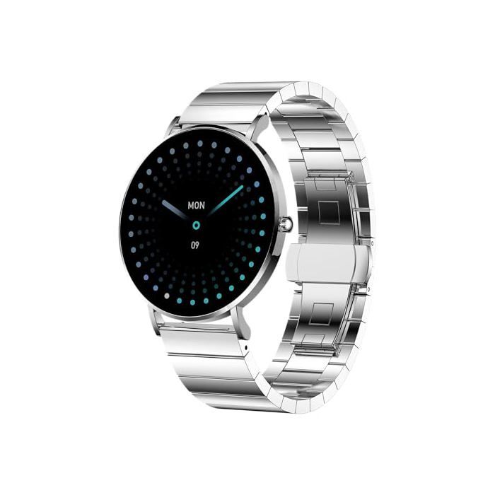 Montre connectée minimaliste - XCOAST - SIONA2 - Argent - 1.3 pouces AMOLED - Cardiofréquencemètre - Tensiomètre