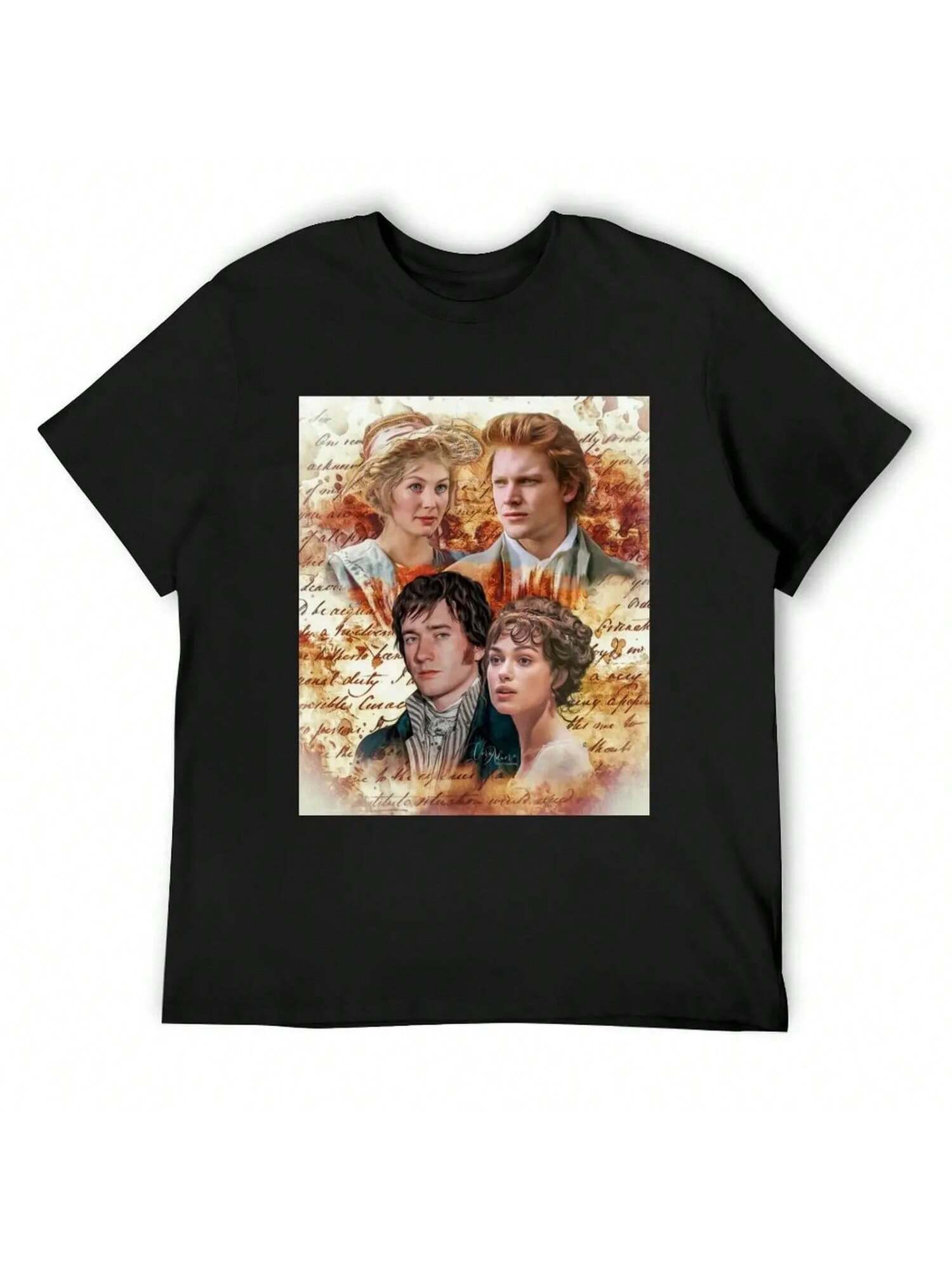 Jane Austen T-Shirt Funny Costumes Cute Clothes Blouse Cotton T Shirt  unisex S разноцветный