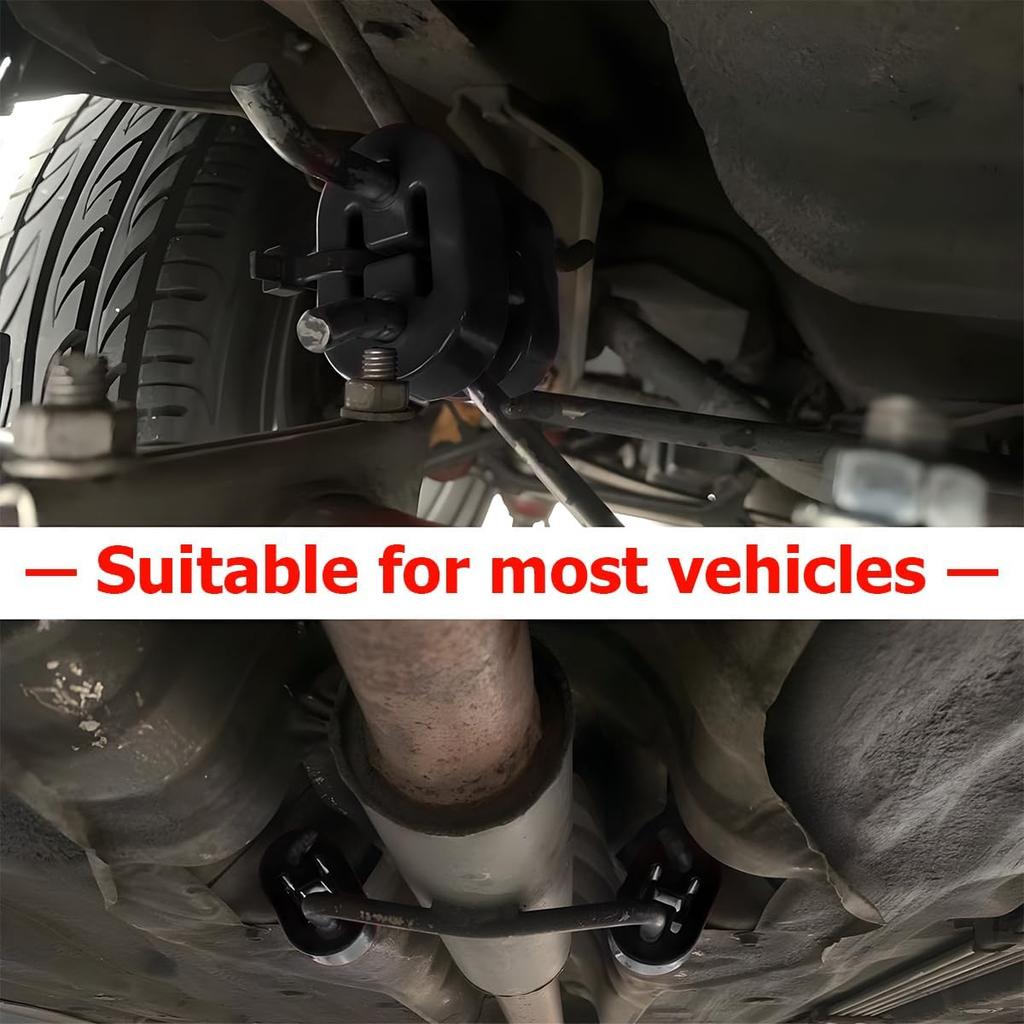 Car Exhaust Hanger, 4PCS Rubber Ulator Bushing Mount, 2 Holes 0.47 Inch (12Mm), Auto Muffler Shock Absorbent Bracket Mount, High-Density Tailpipe