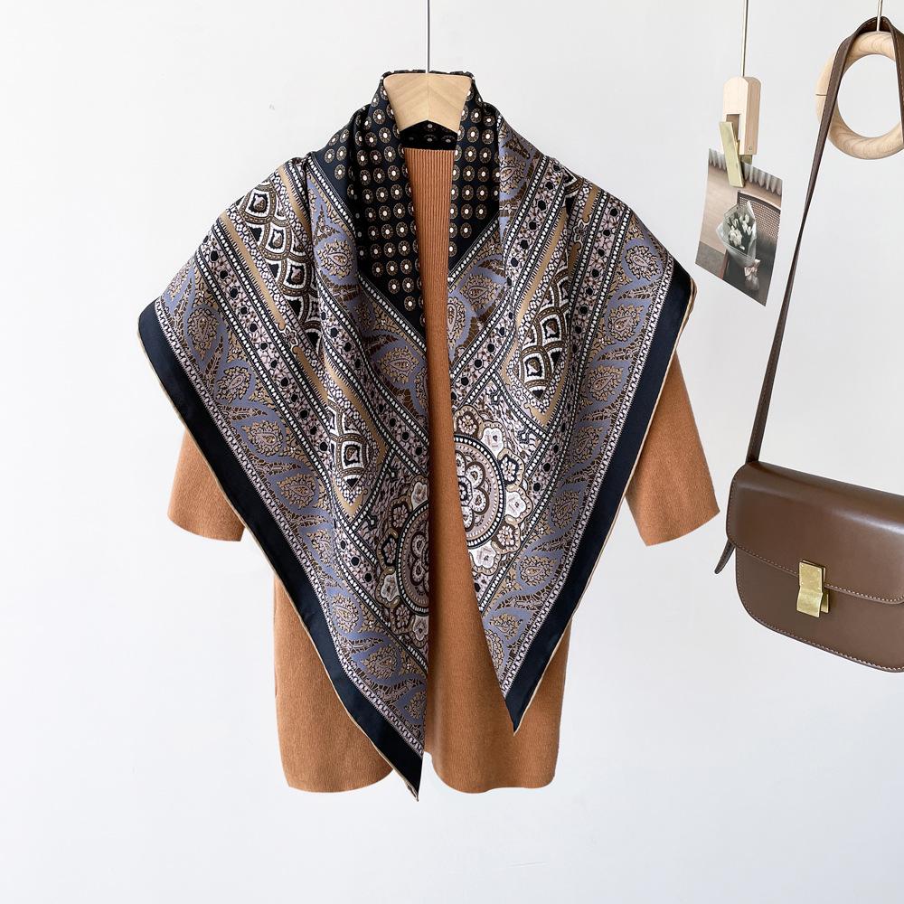 14 mmi silk square scarf silk scarf women s 90cm twill silk silk scarf handmade crimped scarf shawl silk scarf batch 88*88cm