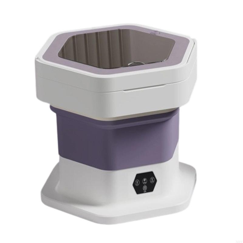 Folding Small Washing Machine Dorm Room Washer Plastic Texture Perfect for Small Spaces and Outdoor Laundry Needs