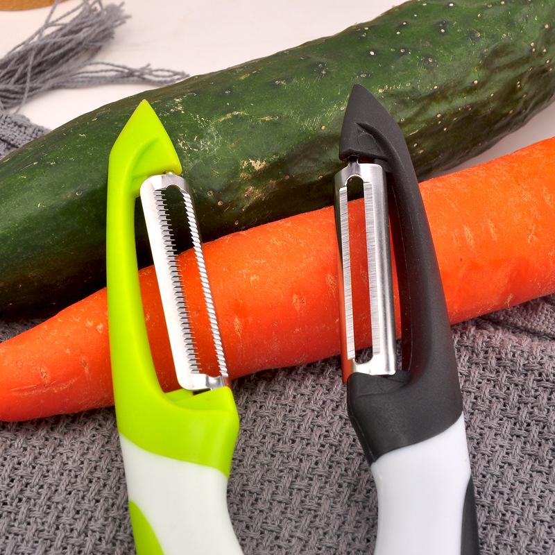 Multi-functional Ceramic Peeler & Stainless Steel Paring Knife with Vegetable Fruit Grater
