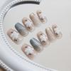Cat's Eye Wearing Nail Piece Removable Flower Nail Piece Larkin French Manicure Piece Advanced Sense Smudge Nail Patch