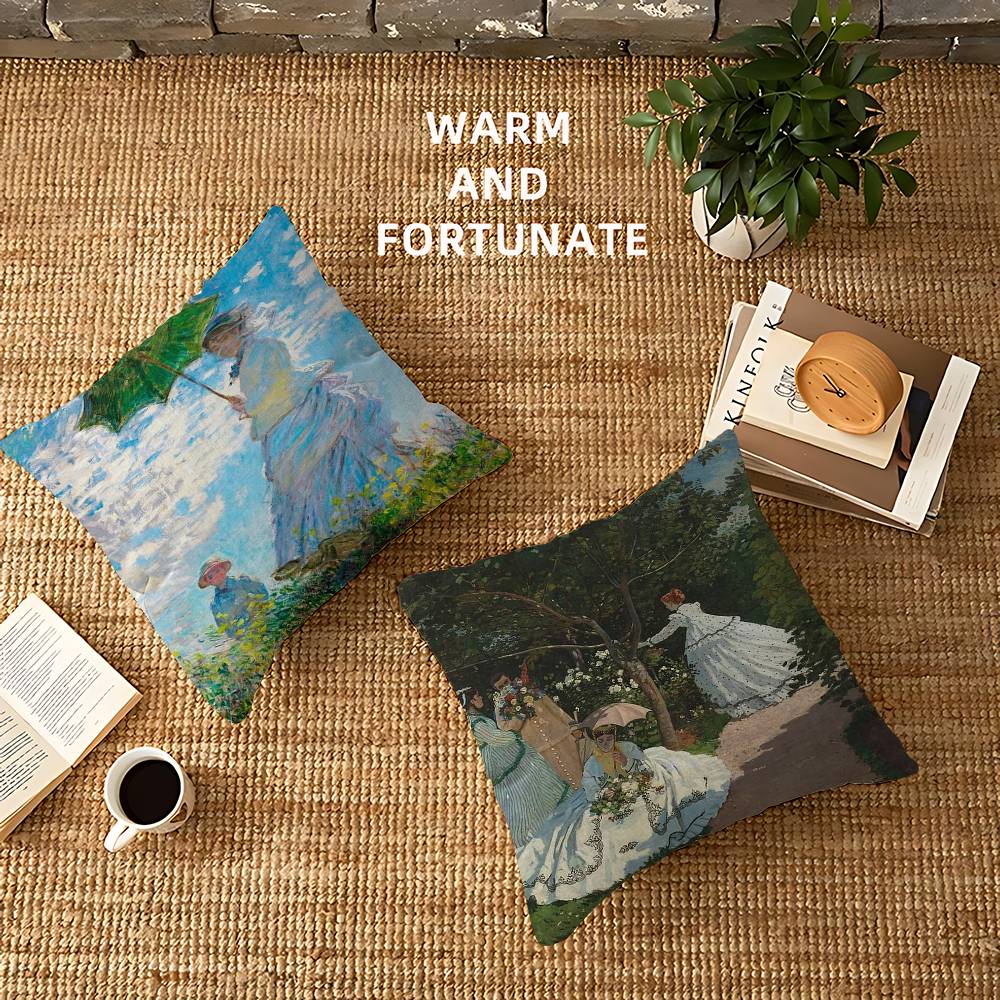 Lmpressionism Artist Cushion Cover Polyester Sofa Cushions Decorative Throw Pillows Home Decoration Pillowcover