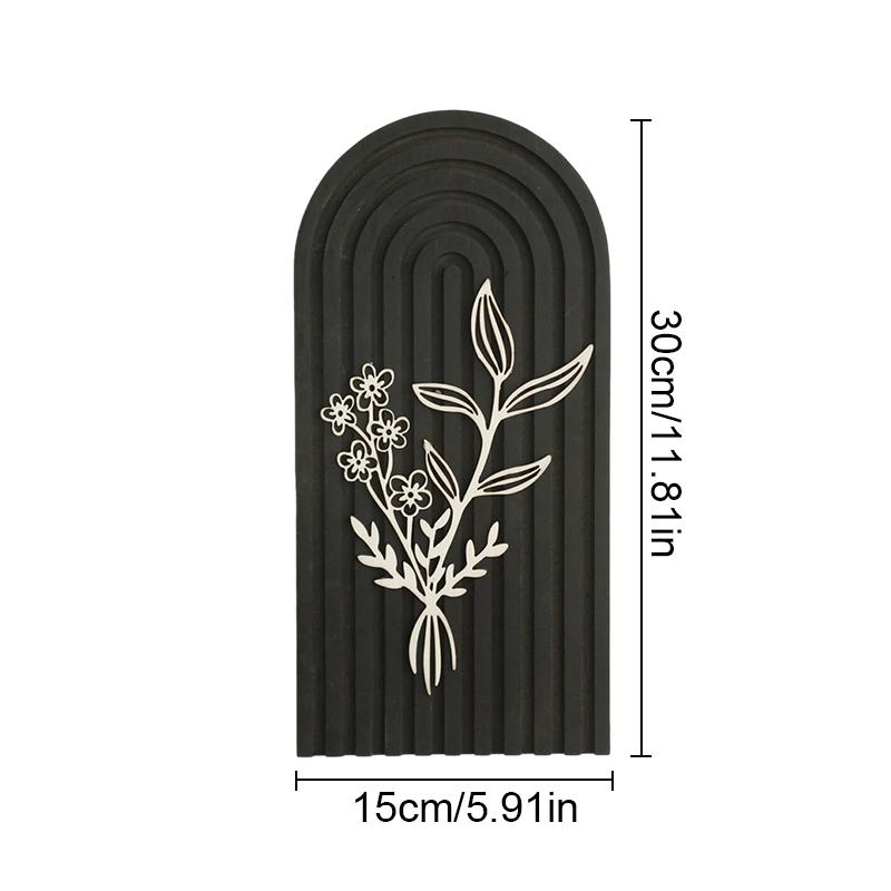 1PC Hollow Flower Pattern Ornaments Bohemia Living Room Pendants Creative Wood Unique Wall Hanging Homestay Crafts DIY Home Decor