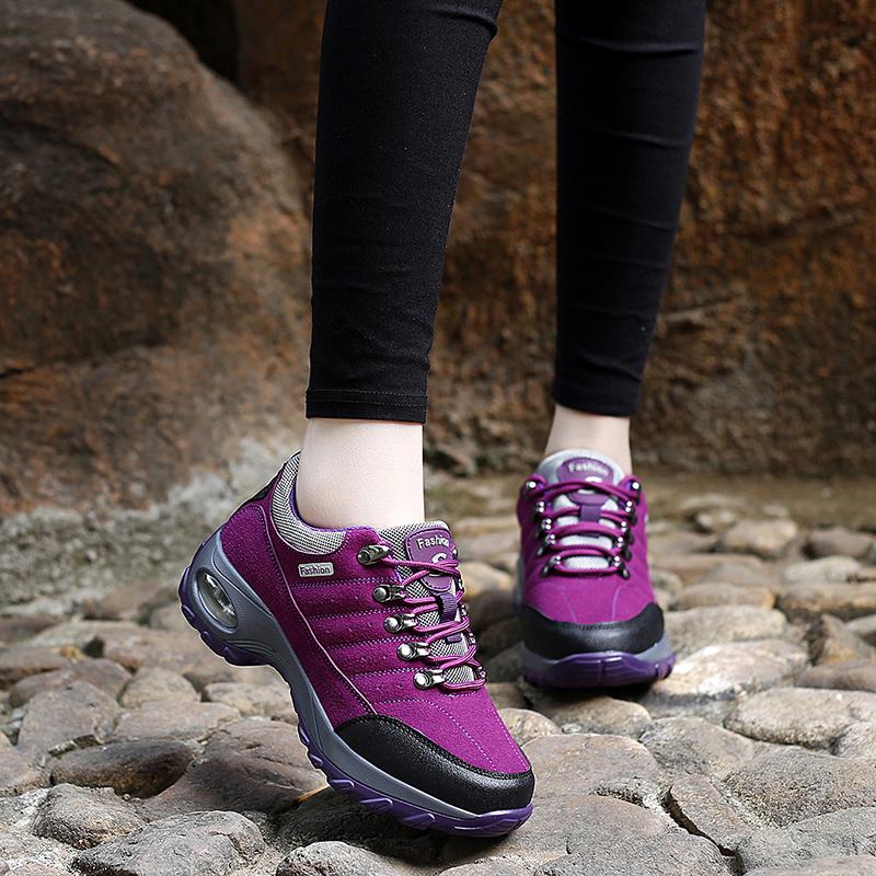

Женская спортивная обувь большого размера, дышащая, для улицы, кроссовки для девочек, повседневная мягкая обувь для ходьбы, женские кроссовки EU:42 фиолетовый