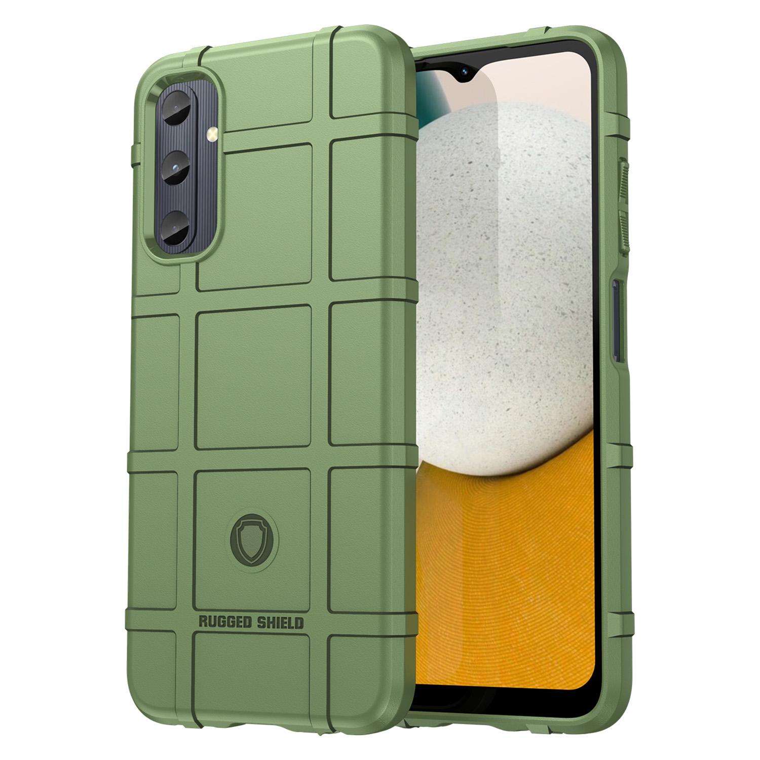 

For Samsung Galaxy A05s 4G Case TPU Cell Phone Cover Square Grid Texture Protector Green