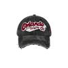 Retro Orlando Baseball Cap Washed Cotton Dad Hat With Frayed Brim Streetwear Hip Hop Snapback Hats Casquette Homme Unisex