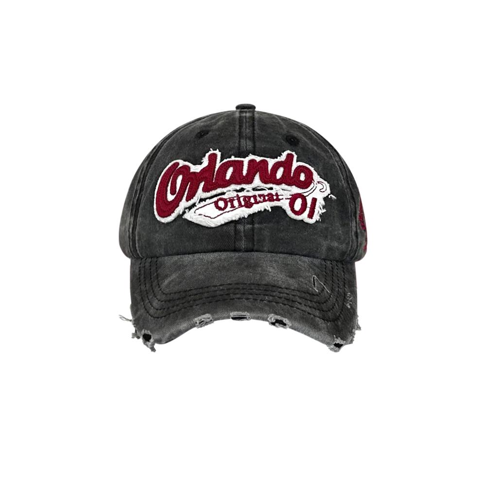 Retro Orlando Baseball Cap Washed Cotton Dad Hat With Frayed Brim Streetwear Hip Hop Snapback Hats Casquette Homme Unisex