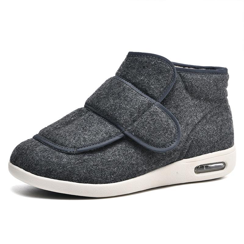 

Fleece nizi cloth warm elderly shoes walking shoes 37 сірий колір