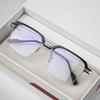 Unisex Classic Retro Semi-Rimless Blue Light Filtering Glasses