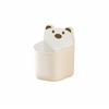 Cartoon Bear Wall Mounted Storage Box White Brown Self Adhesive Desk Organizer No Drill Stationery Holder Pen Holder