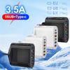 6 Ports USB Type C Charger PD Fast Charging Adapter Quick Charge3.0 For iPhone Samsung Xiaomi Huawei Phone Wall Charger Plug