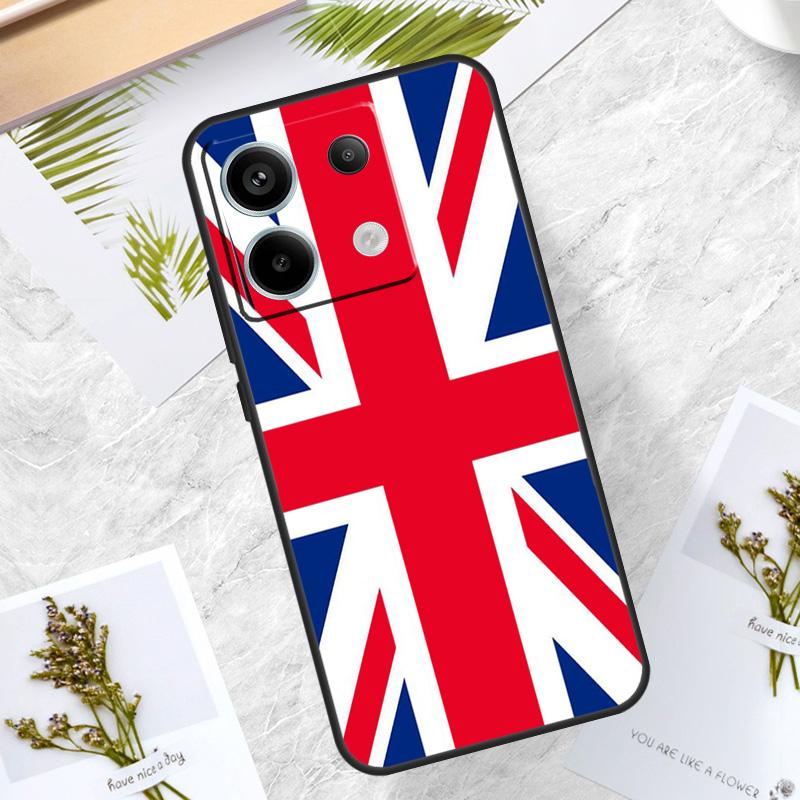 England British UK Union Jack Flag Case For Redmi Note 13 Pro Plus 12 11 10 9 Pro 9S 10S 11S 12S 10A 9C 10C 12C 13C Back Cover