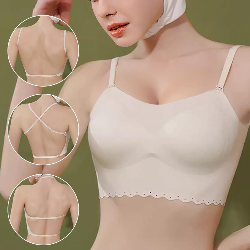 

Сексуальный бюстгальтер с открытой спиной для женщин, нижнее белье с эффектом пуш-ап, бесшовный бюстгальтер, сексуальный красивый бюстгальтер без косточек с низкой спинкой, беспроводной комфортный женский бюстгальтер