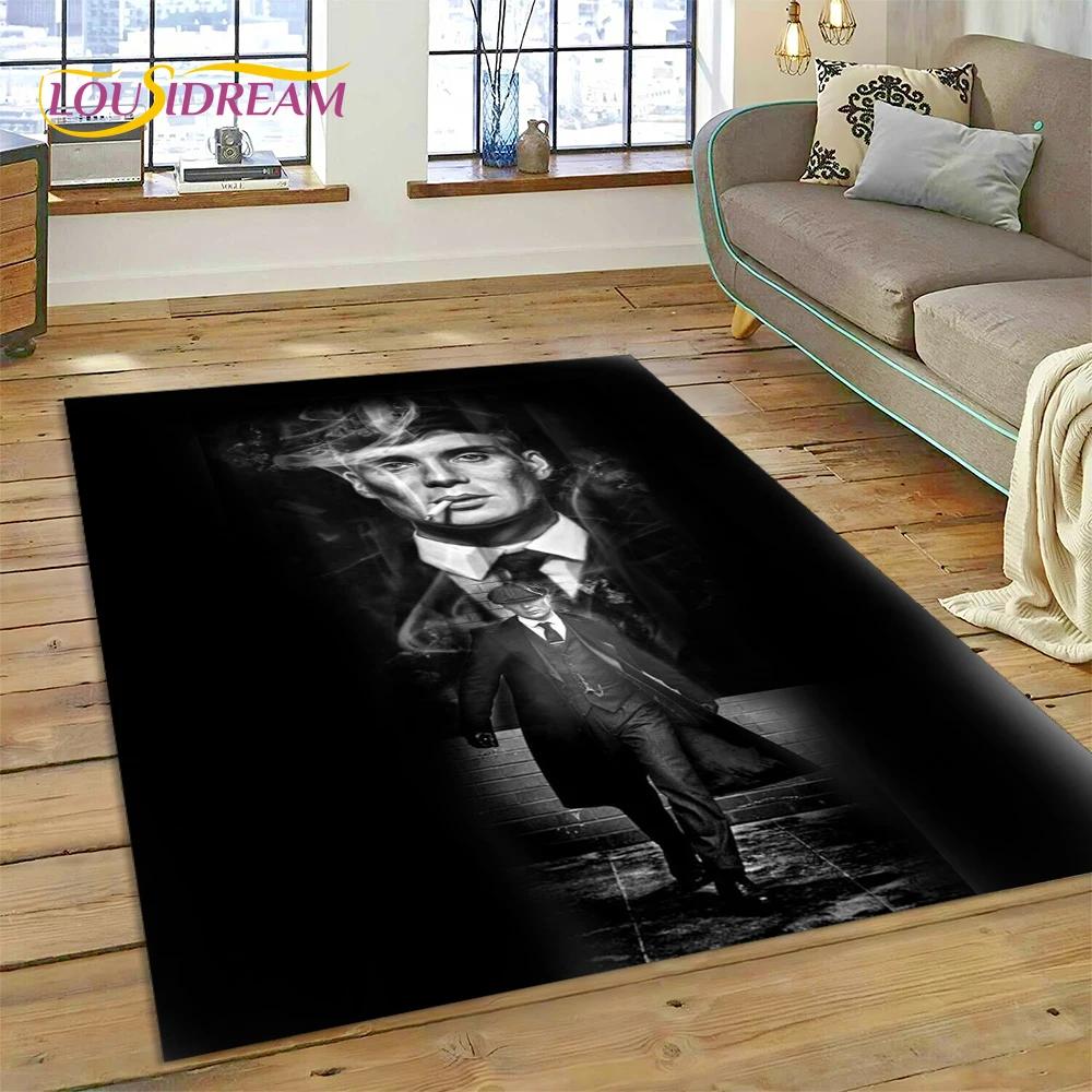 3D P-Peaky Blinders Tommy Shelby HD Carpet Rug for Bedroom Living Room Home Sofa Decoration,Children Game Large Decor Floor Mat