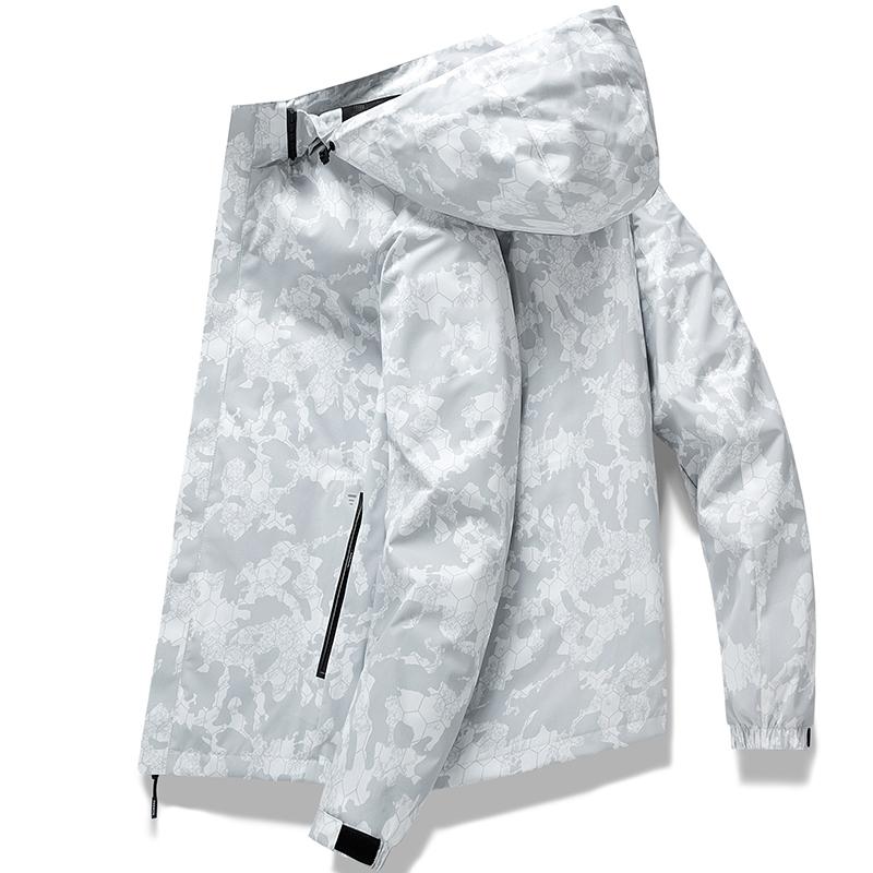 Men Outdoor Hiking Jackets Waterproof Hooded Windbreaker Coat Men 2026 Spring Autumn New Casual Jacket Men 5XL