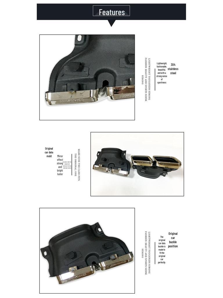 AMG Exhaust Tailpipe Upgrade for Mercedes-Benz C-Class W205