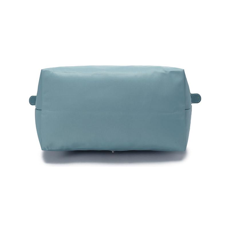 Longchamp Le Pliage Green Long Handle Zipper Button Recycled Canvas With Leather Trim Dumpling Tote Handbag Women Handbag Light-Blue 2605919P65