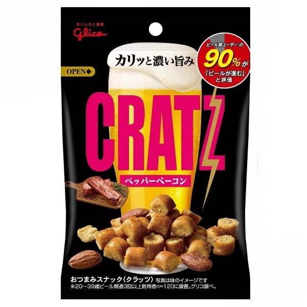 Ezaki Glico Kratts 42g X 6 Bags Set Types X 2 Bags Pepper Kratts Chicken with Black Pepper Sweets (3 Each) Bacon, Edamame, Low-carbohydrate (Yukkun's