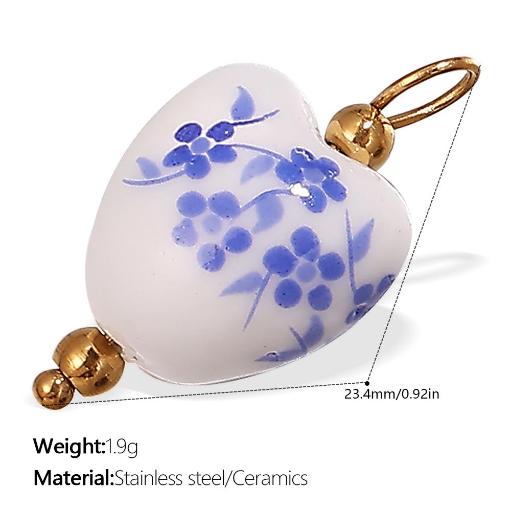  DIY Stainless Steel Gold Color PVD Plated Heart-Shaped Pendant Accessory for Handmade Jewelry Making Wholesale