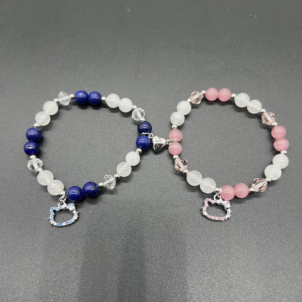 DIEZI Ethnic Friendship Natural Stone Beads Magnetic Bracelets Bohemian Yoga Charm Bracelet For Women Men Party Couple Jewelry