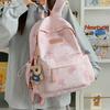 Schoolbag Korean Version of Large Capacity Nylon Student Backpack Cartoon Cute Junior High School High School College Student Japanese Casual Backpack