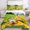 3pcs Pluto Cartoon Quilt Cover Set - Soft and Cozy Bedroom, Guest Room and Dorm Decorative Bedding 3-Piece Set 1 Quilt Cover + 2 Pillow Shams.S06
