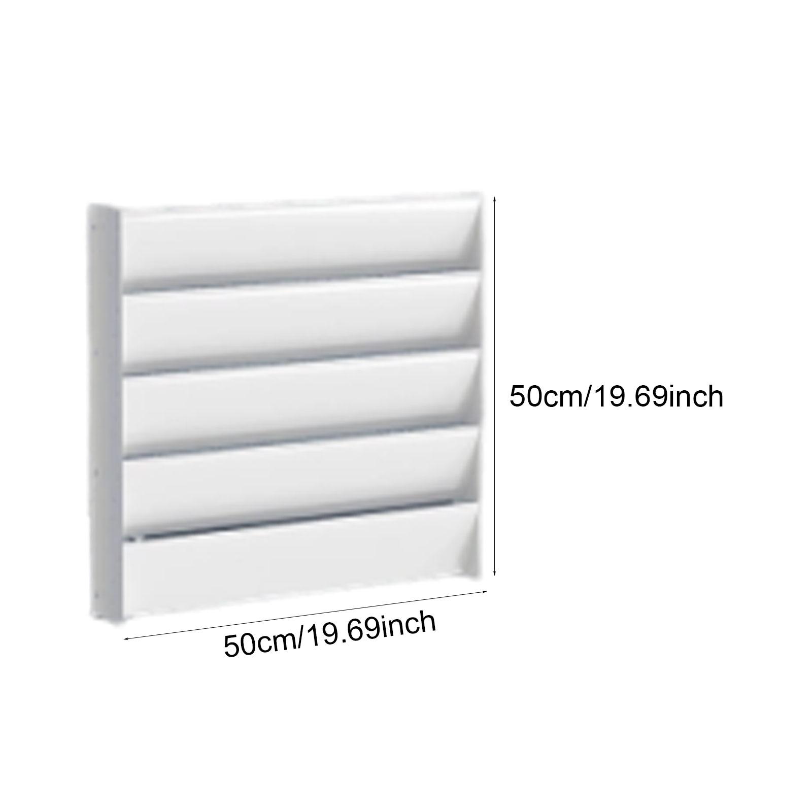 Deflektor klimatizácie s pozinkovaným kovovým krytom, ventilačná prepážka a panel pre vonkajšie použitie 50cmx50cm