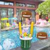 Inflatable Ice Bucket Rubgy Game Multipurpose Drink Holder, Chiller for Pool, Beach